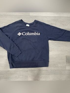 Columbia Navy Crewneck Sweatshirt with White Logo